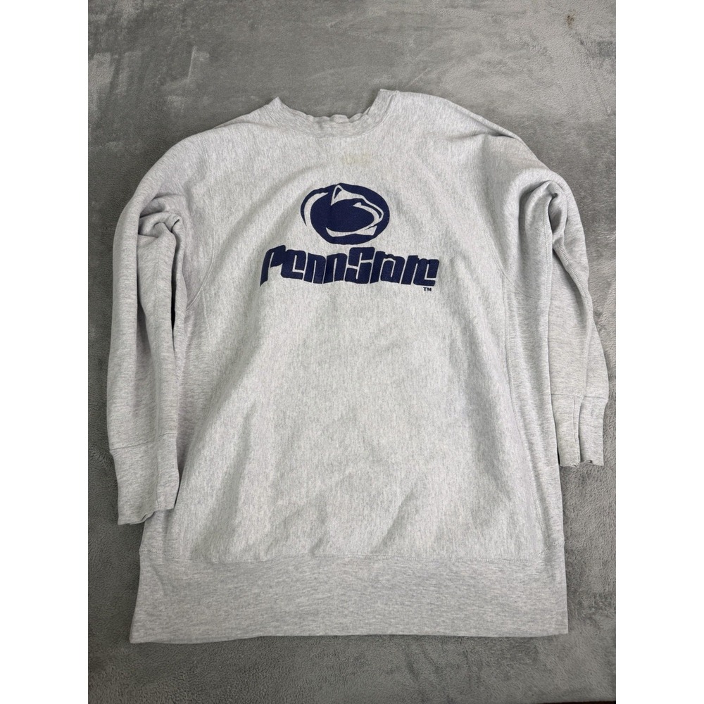 Vintage 90s Penn State Nittany Lions Sweatshirt Men's Size XL Gray